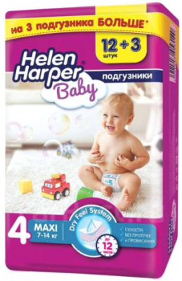 Подгузники детские Helen Harper Baby 4 Maxi (15шт)
