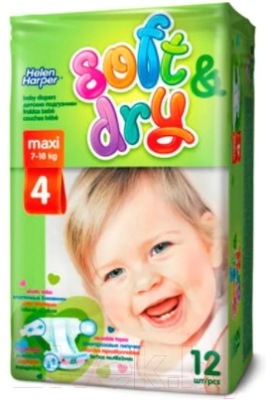 Подгузники детские Helen Harper Soft & Dry Maxi (12шт)