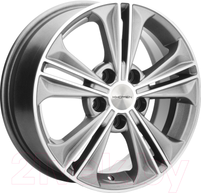 Литой диск Khomen KHW1603 Jetta 16x6" 5x112мм DIA 57.1мм ET 50мм G-Silver FP