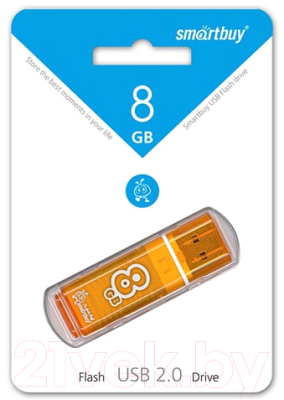 Usb flash накопитель SmartBuy Glossy Series Orange 8GB (SB8GBGS-Or)