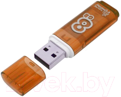 Usb flash накопитель SmartBuy Glossy Series Orange 8GB (SB8GBGS-Or)