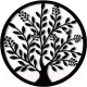 Декор настенный Arthata Оливковое дерево 35x35-B / 072-1 (черный) - 