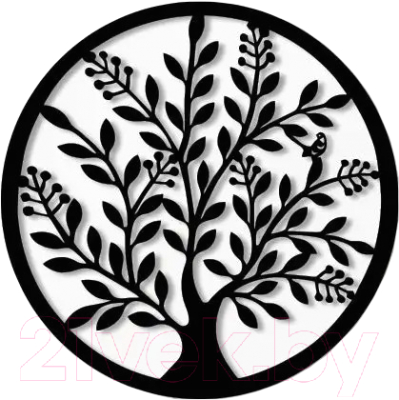 Декор настенный Arthata Оливковое дерево 50x50-B / 072-1 (черный)