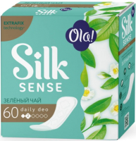 Прокладки ежедневные Ola! Daily Deo Silk Sense Зеленый чай (60шт) - 