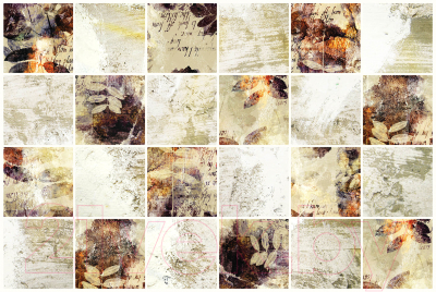 Изображение товара Панель ПВХ Grace Усиленная Плитка Осенний эскиз (902x601мм)