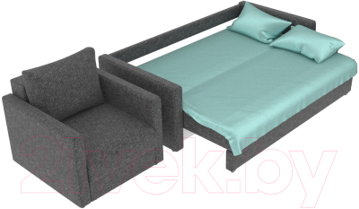 Комплект мягкой мебели Divanta Эдем 7 11-1 (диван, кресло, декор подушки)