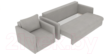 Комплект мягкой мебели Divanta Эдем 7 10-3 (диван, кресло, декор подушки)
