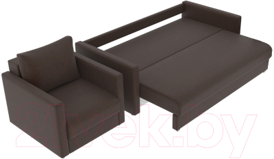 Комплект мягкой мебели Divanta Эдем 7 10-5 (диван, кресло, декор подушки)