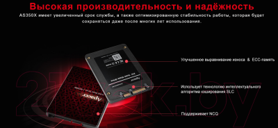 SSD диск Apacer Panther AS350X 1TB (AP1TBAS350XR-1)