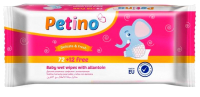 Влажные салфетки детские Petino С аллантоином (72шт) - 