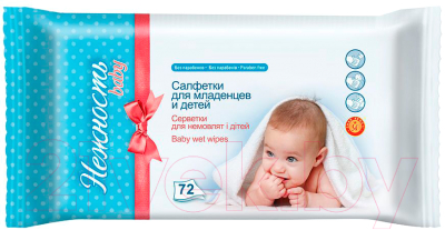 Влажные салфетки детские Нежность Baby (72шт)