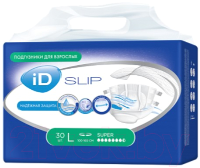 Подгузники для взрослых ID Slip (L, 30шт)