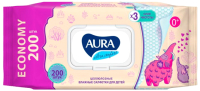 Влажные салфетки детские Aura Ultra Comfort (200шт) - 
