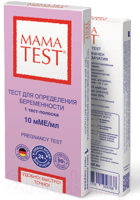 Тест на беременность Mama Test Одношаговый 10 мМЕ/мл