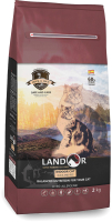 Сухой корм для кошек Landor Полнорационный, живущих в помещении утка с рисом / 7843111 (2кг) - 