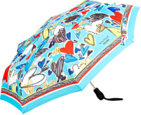 

Зонт складной Moschino, 7450-OCP Painted Hearts Light Blue
