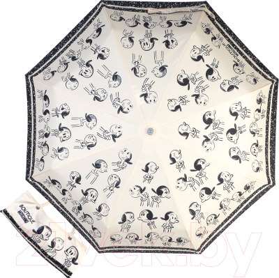 

Зонт складной Moschino, 7803-OCA Many faces of Olivia Beige