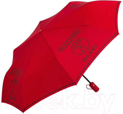 Зонт складной Moschino 8012-OCC Stitches Red