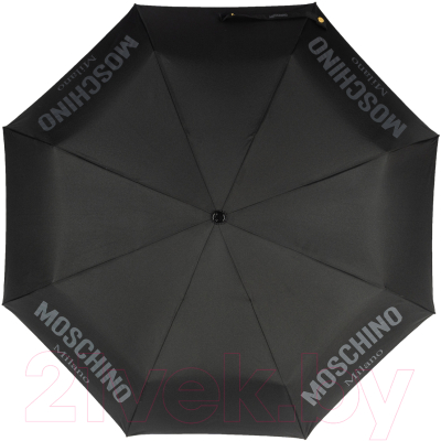 Зонт складной Moschino 8021-OCA New Metal Logo Black