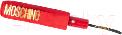 Зонт складной Moschino 8021-OCC New Metal Logo Red