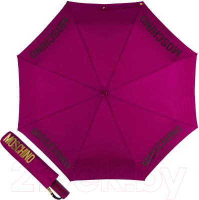 

Зонт складной Moschino, 8021-OCX New Metal Logo Bordeaux