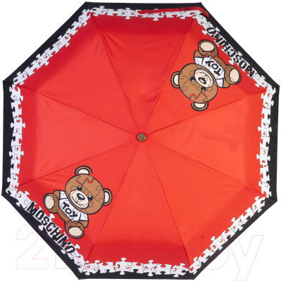 Зонт складной Moschino 8046-OCA Puzzle Bear Red