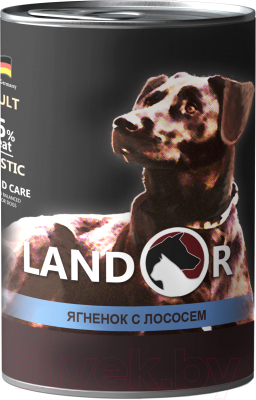 

Корм для собак Landor, Для собак всех пород ягненок с лососем / 4250060