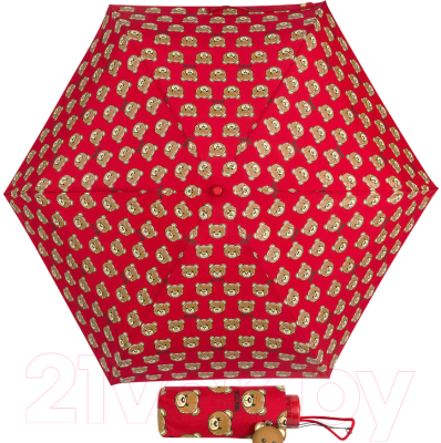 

Зонт складной Moschino, 8067-SuperminiC Brush Bear Allover Red