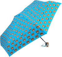 

Зонт складной Moschino, 8067-SuperminiP Brush Bear Allover Lightblue