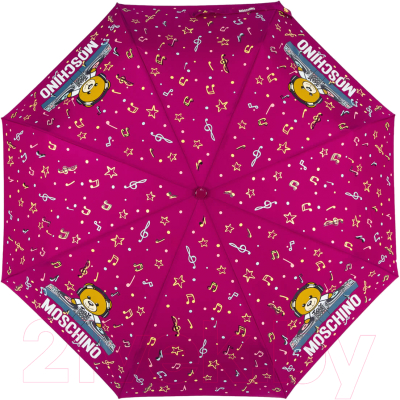 Зонт складной Moschino 8069-OCX DJ bear Bordeaux
