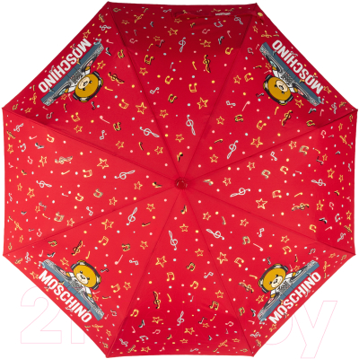 Зонт складной Moschino 8069-OCС DJ bear Red
