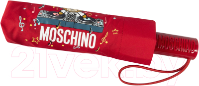 Зонт складной Moschino 8069-OCС DJ bear Red