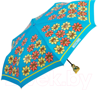 Зонт складной Moschino 8126-OCP Flower Bear Light Blue
