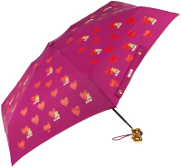 Зонт складной Moschino 8127-superminiX Hearts and bears Bordeaux - 