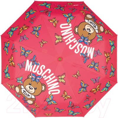 Зонт складной Moschino 8129-OCJ Butterfly Bear Fuxia