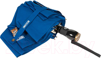 Зонт складной Moschino 8350-OCF Teddy Embroidery Blue