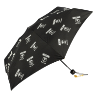 Зонт складной Moschino 8560-SuperminiA Logo Allover Black - 