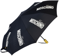 Зонт складной Moschino 8730-OCA Couture Gold Black - 