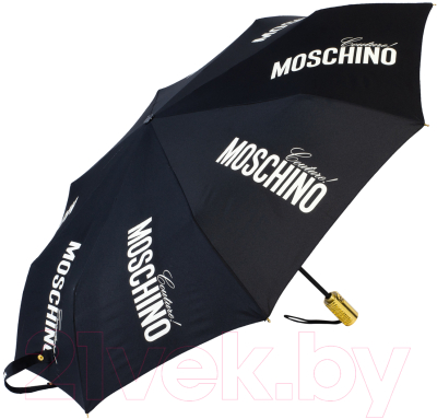Зонт складной Moschino 8730-OCA Couture Gold Black