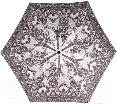 Зонт складной Jean Paul Gaultier 919-OC mini Tour Eiffel Noir/Blanc