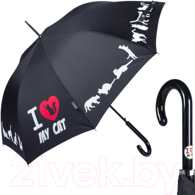 Зонт-трость Emme M426-LA Love Pets Black