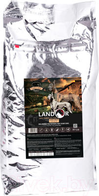 Изображение товара Сухой корм для собак Landor Для взрослых собак крупных пород ягненок с рисом / 7843332 (15кг)