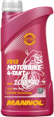 

Моторное масло Mannol, 4-Takt Motorbike 10W40 / MN7812-1