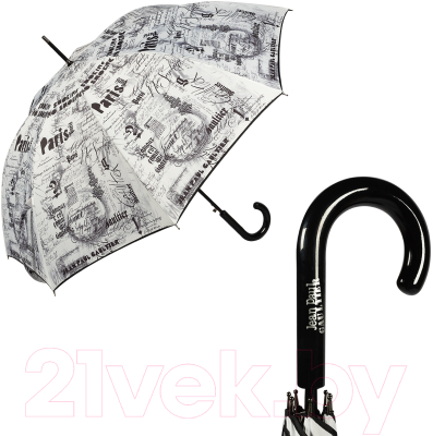 Зонт-трость Jean Paul Gaultier 1312-LA Ecritues Blanc