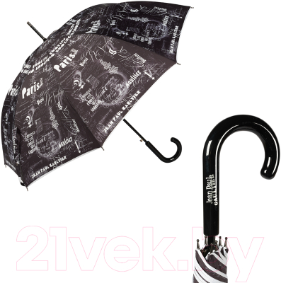 Зонт-трость Jean Paul Gaultier 1312-LA Ecritues Noir