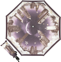 Зонт складной Moschino 7002-OCA Romantic City Black - 