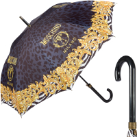 

Зонт-трость Moschino, 8009-63autoa Logo animalier Black