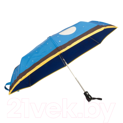 Зонт складной Moschino 7022-OCF Olivia Juliet Blue