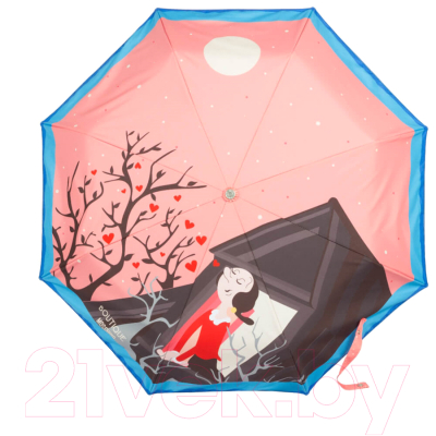 Зонт складной Moschino 7022-OCN Olivia Juliet Pink