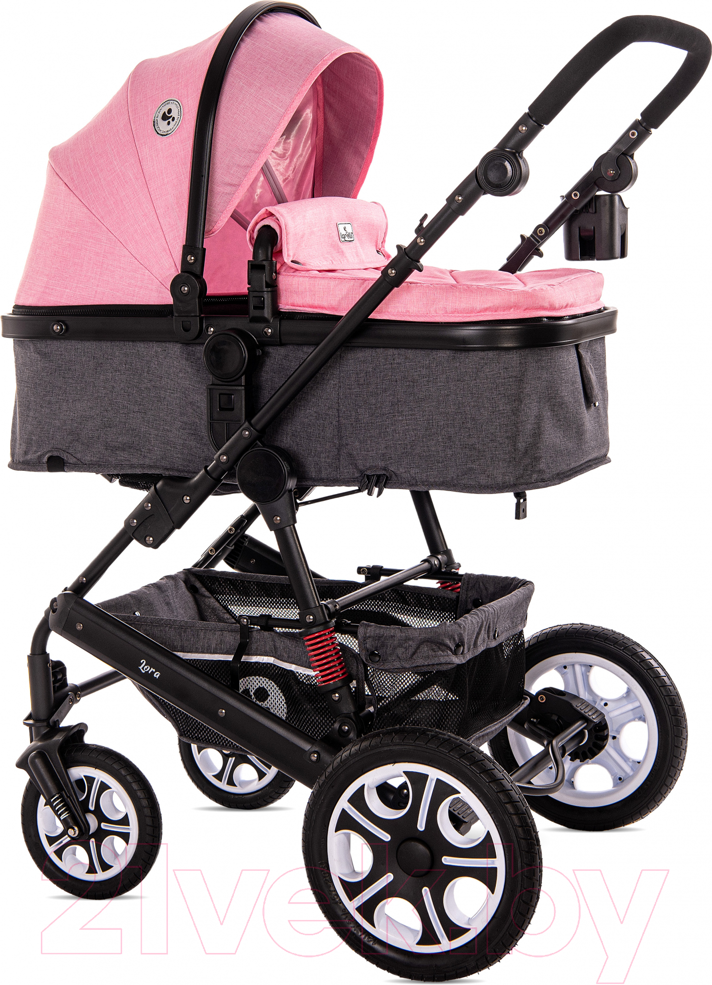 Детская универсальная коляска Lorelli Lora 3 в 1 Candy Pink / 10021282189